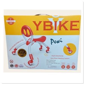Ybike Pewi Walking Buddy and Ride on toy, Red, for ages 9 months to 3 years.